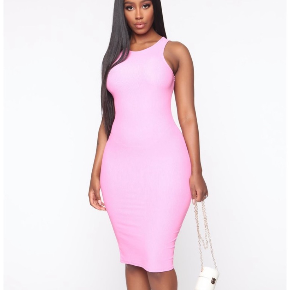 NEW Pink Midi Dress